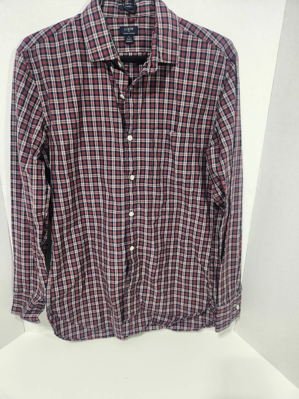J.Crew Men’s Red Plaid Button-Down Shirt